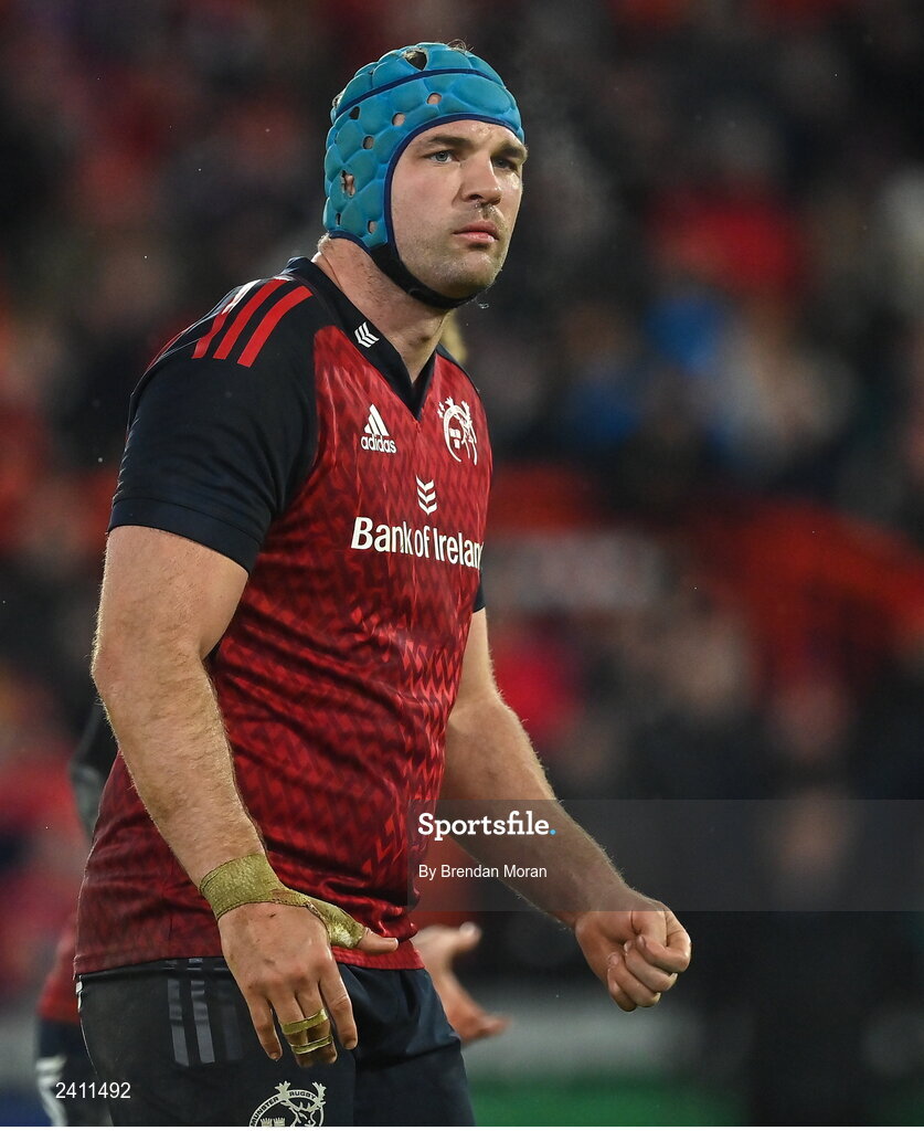 14 January 2023; Tadhg Beirne of Munster during the Heineken Champions Cup Pool B Round 3 match between Munster and Northampton Saints at Thomond Park in Limerick. Photo by Brendan Moran/Sportsfile