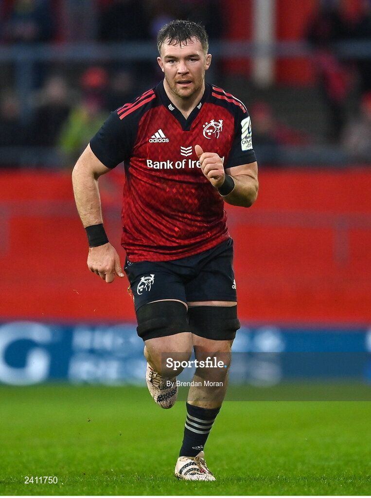 14 January 2023; Peter O’Mahony of Munster during the Heineken Champions Cup Pool B Round 3 match between Munster and Northampton Saints at Thomond Park in Limerick. Photo by Brendan Moran/Sportsfile