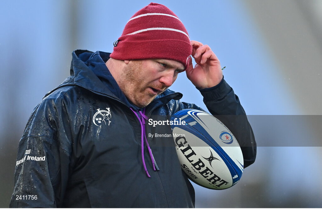 14 January 2023; Munster forwards coach Andi Kyriacou before the Heineken Champions Cup Pool B Round 3 match between Munster and Northampton Saints at Thomond Park in Limerick. Photo by Brendan Moran/Sportsfile