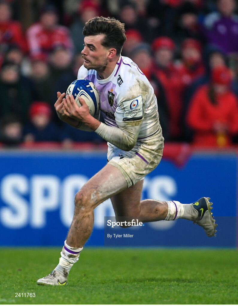 14 January 2023; George Furbank of Northampton Saints during the Heineken Champions Cup Pool B Round 3 match between Munster and Northampton Saints at Thomond Park in Limerick. Photo by Tyler Miller/Sportsfile