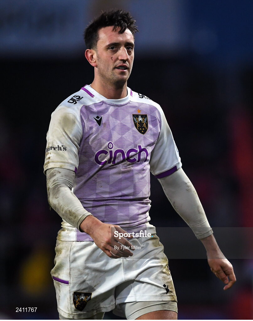14 January 2023; Alex Mitchell of Northampton Saints during the Heineken Champions Cup Pool B Round 3 match between Munster and Northampton Saints at Thomond Park in Limerick. Photo by Tyler Miller/Sportsfile