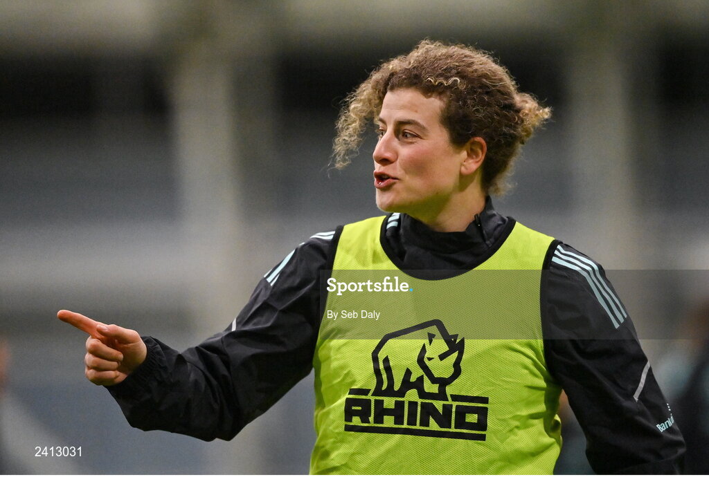18 January 2023; Jenny Murphy during a Leinster Rugby women's training session at the IRFU High Performance Centre on the Sport Ireland Campus in Dublin. Photo by Seb Daly/Sportsfile