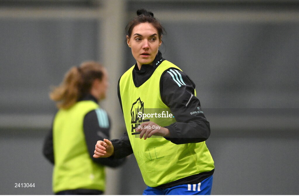 18 January 2023; Elaine Anthony during a Leinster Rugby women's training session at the IRFU High Performance Centre on the Sport Ireland Campus in Dublin. Photo by Seb Daly/Sportsfile