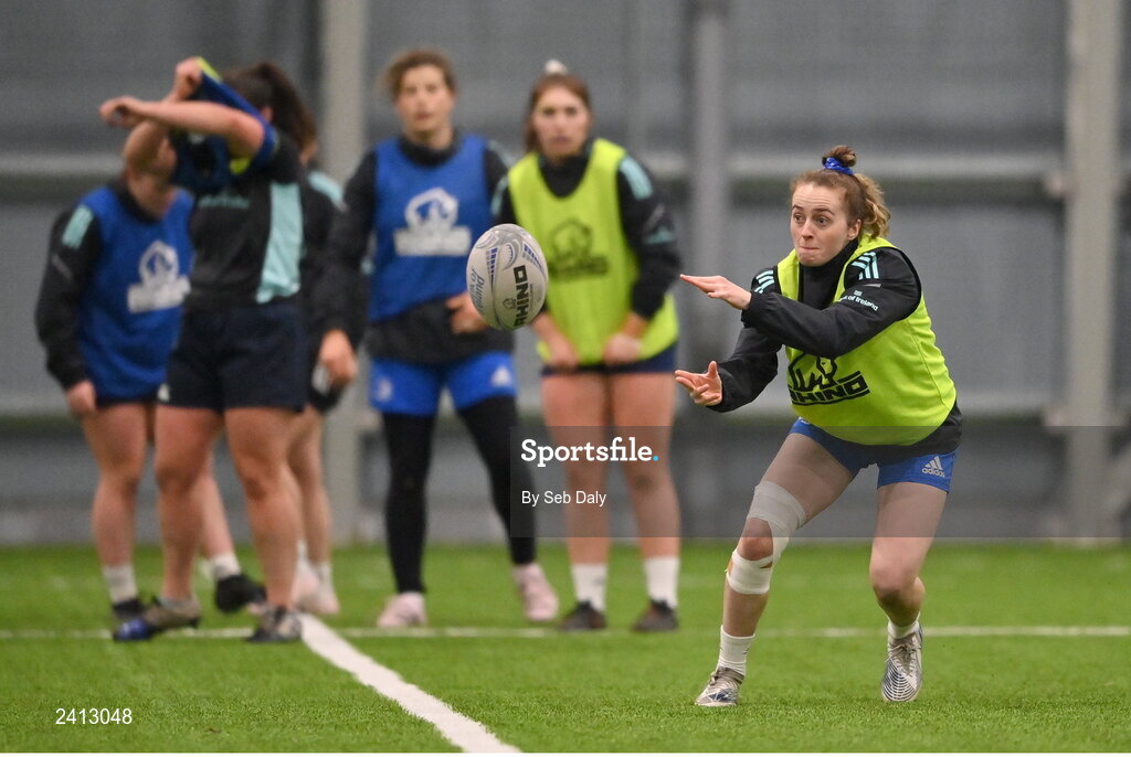 18 January 2023; Molly Scuffil-McCabe during a Leinster Rugby women's training session at the IRFU High Performance Centre on the Sport Ireland Campus in Dublin. Photo by Seb Daly/Sportsfile