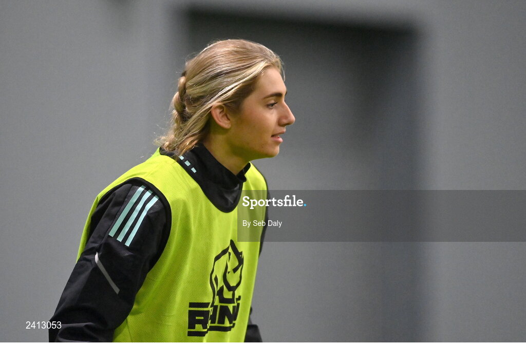 18 January 2023; Anna Doyle during a Leinster Rugby women's training session at the IRFU High Performance Centre on the Sport Ireland Campus in Dublin. Photo by Seb Daly/Sportsfile