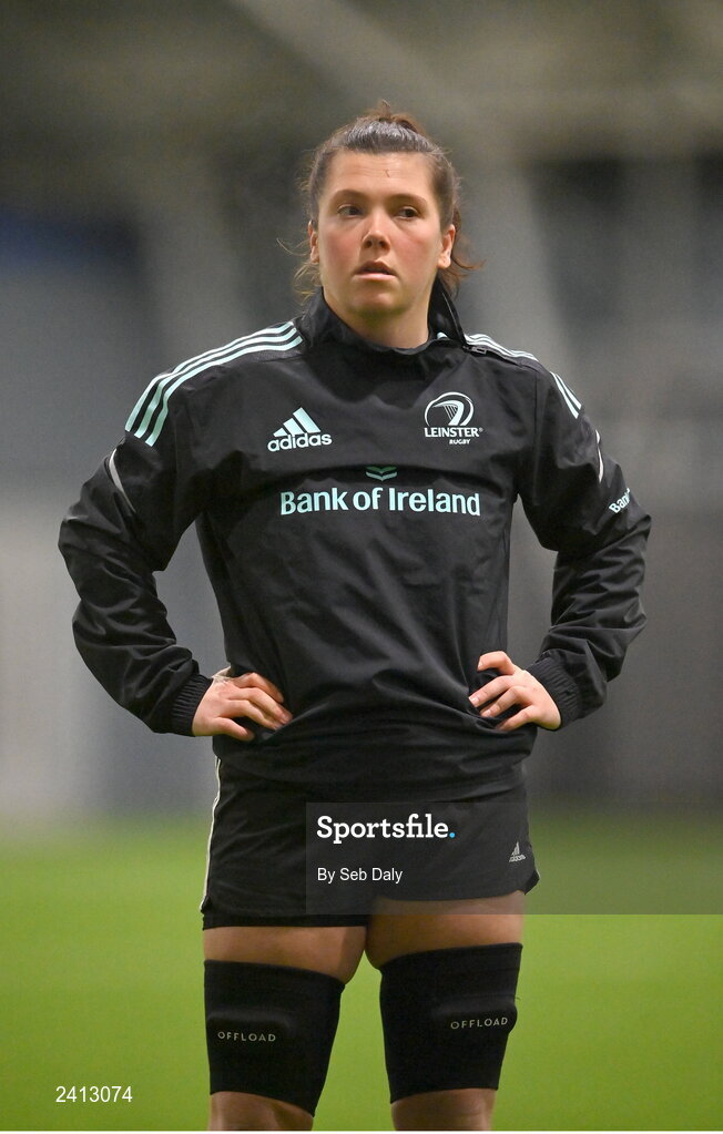 18 January 2023; Carrie O'Keeffe during a Leinster Rugby women's training session at the IRFU High Performance Centre on the Sport Ireland Campus in Dublin. Photo by Seb Daly/Sportsfile