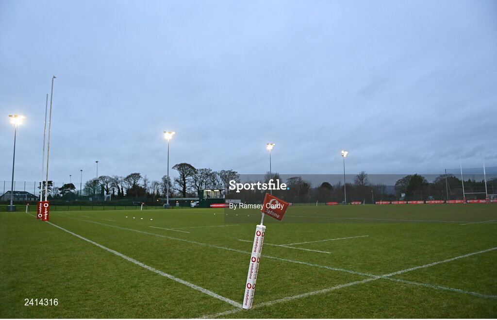 21 January 2023; A general view before the Vodafone Women’s Interprovincial Championship Round Three match between Ulster and Leinster at Queen’s Sport in Belfast. Photo by Ramsey Cardy/Sportsfile