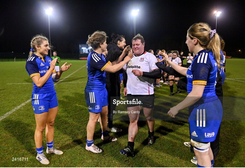 21 January 2023; Ilse van Staden of Ulster after the Vodafone Women’s Interprovincial Championship Round Three match between Ulster and Leinster at Queen’s Sport in Belfast. Photo by Ramsey Cardy/Sportsfile
