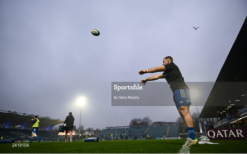 28 January 2023; John McKee of Leinster before the United Rugby Championship match between Leinster and Cardiff at RDS Arena in Dublin. Photo by Harry Murphy/Sportsfile
