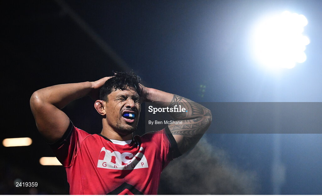 28 January 2023; Lopeti Timani of Cardiff during the United Rugby Championship match between Leinster and Cardiff at RDS Arena in Dublin. Photo by Ben McShane/Sportsfile