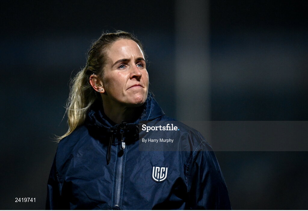 28 January 2023; Assistant referee Joy Neville during the United Rugby Championship match between Leinster and Cardiff at RDS Arena in Dublin. Photo by Harry Murphy/Sportsfile