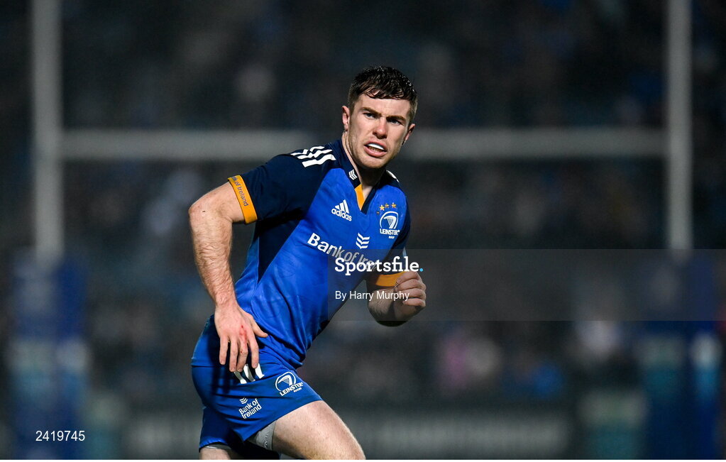 28 January 2023; Luke McGrath of Leinster during the United Rugby Championship match between Leinster and Cardiff at RDS Arena in Dublin. Photo by Harry Murphy/Sportsfile