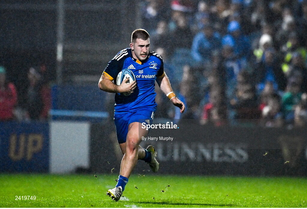 28 January 2023; John McKee of Leinster during the United Rugby Championship match between Leinster and Cardiff at RDS Arena in Dublin. Photo by Harry Murphy/Sportsfile