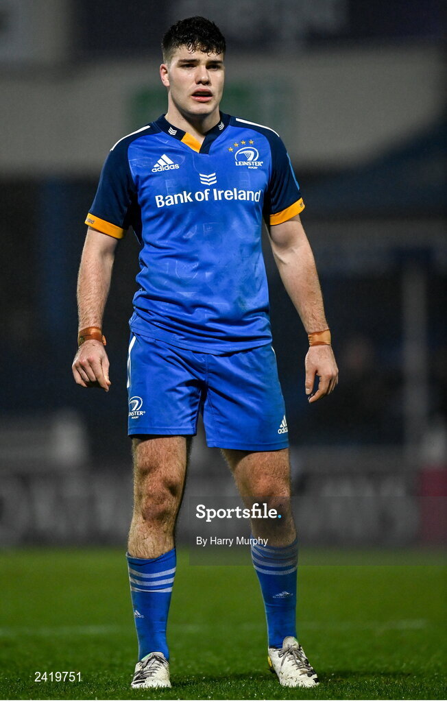 28 January 2023; Ben Brownlee of Leinster during the United Rugby Championship match between Leinster and Cardiff at RDS Arena in Dublin. Photo by Harry Murphy/Sportsfile