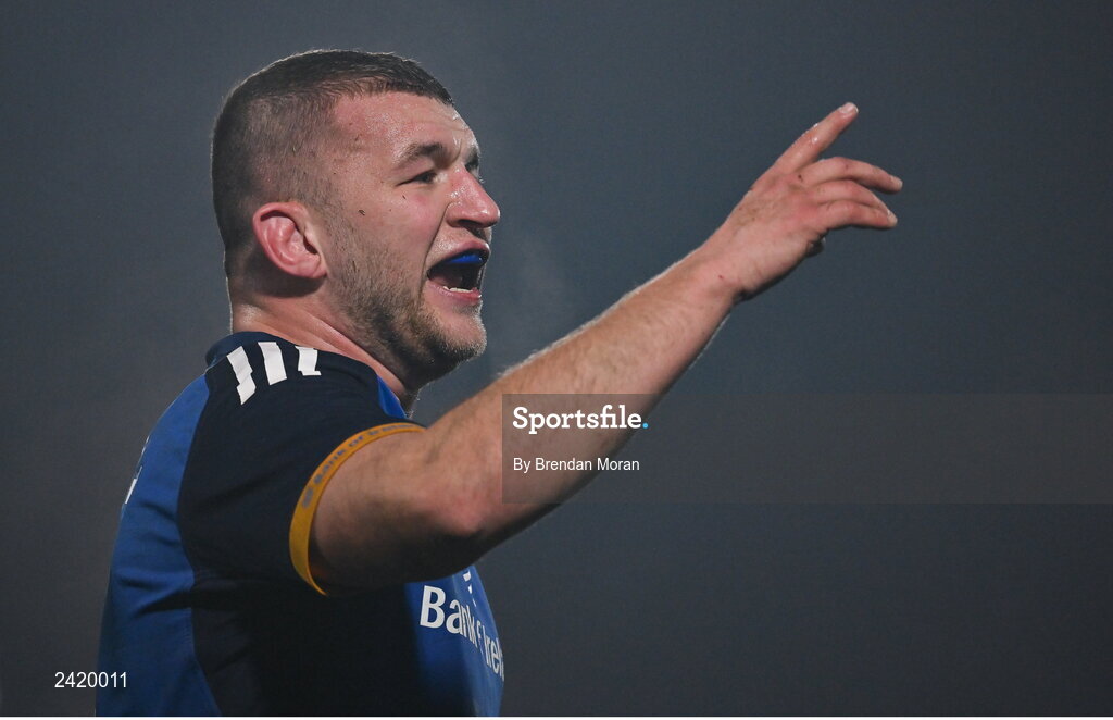 28 January 2023; Ross Molony of Leinster during the United Rugby Championship match between Leinster and Cardiff at RDS Arena in Dublin. Photo by Brendan Moran/Sportsfile