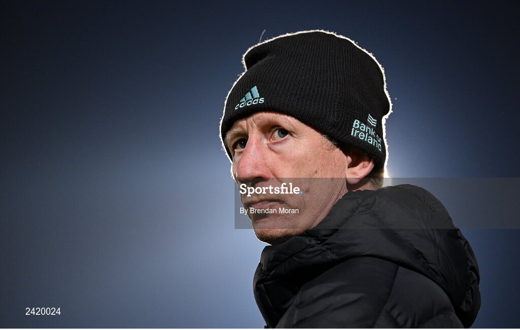 28 January 2023; Leinster head coach Leo Cullen after the United Rugby Championship match between Leinster and Cardiff at RDS Arena in Dublin. Photo by Brendan Moran/Sportsfile