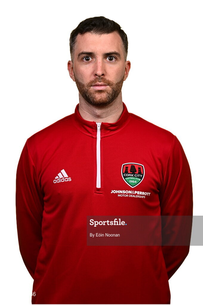 31 January 2023; Coach Declan Coleman poses for a portrait during a Cork City squad portrait session at Bishopstown Stadium in Cork. Photo by Eóin Noonan/Sportsfile