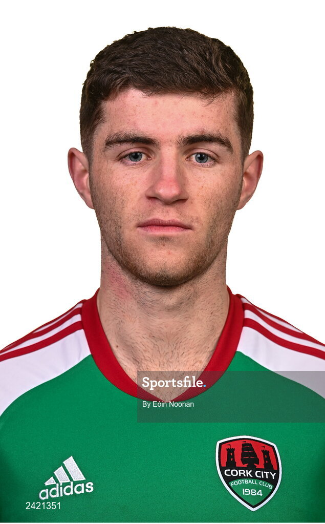 31 January 2023; Darragh Crowley poses for a portrait during a Cork City squad portrait session at Bishopstown Stadium in Cork. Photo by Eóin Noonan/Sportsfile