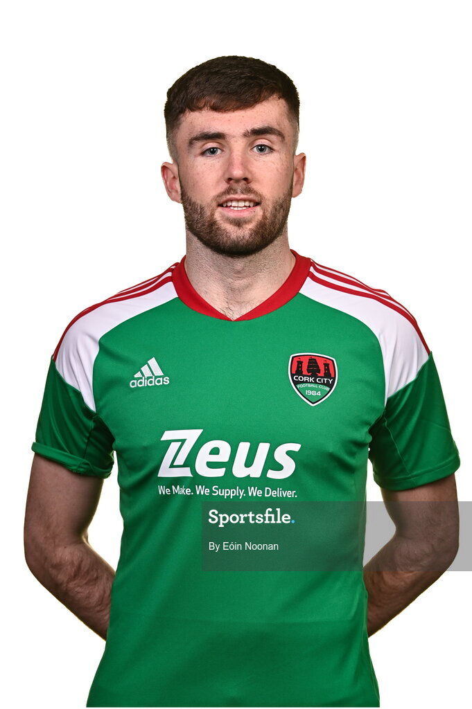 31 January 2023; Ethon Varian poses for a portrait during a Cork City squad portrait session at Bishopstown Stadium in Cork. Photo by Eóin Noonan/Sportsfile