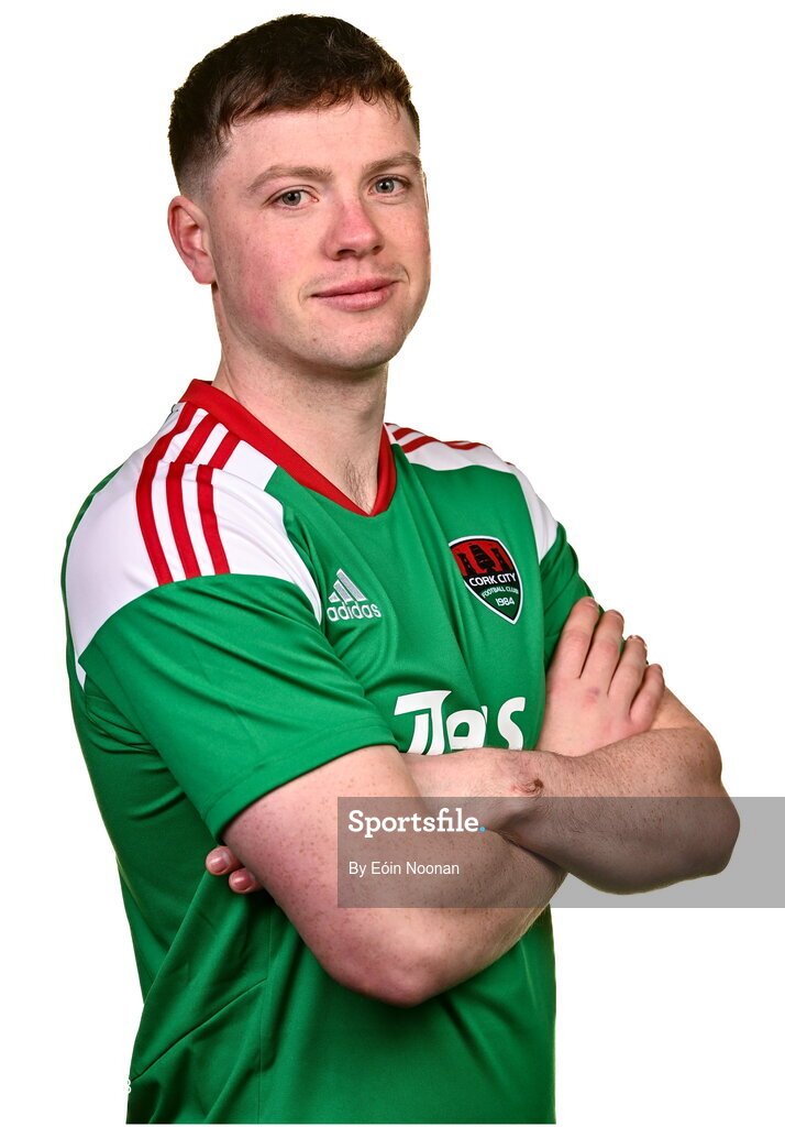 31 January 2023; Cian Murphy poses for a portrait during a Cork City squad portrait session at Bishopstown Stadium in Cork. Photo by Eóin Noonan/Sportsfile