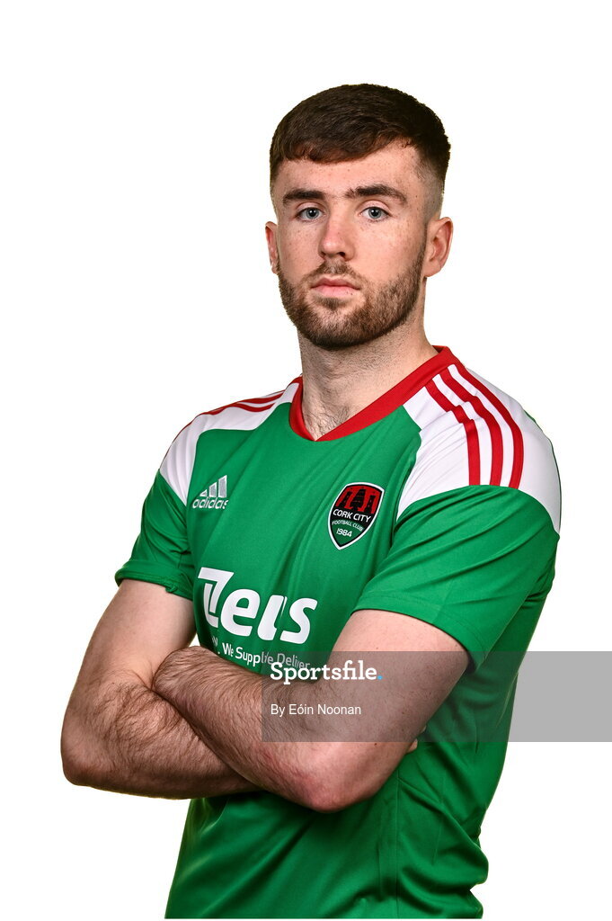 31 January 2023; Ethon Varian poses for a portrait during a Cork City squad portrait session at Bishopstown Stadium in Cork. Photo by Eóin Noonan/Sportsfile
