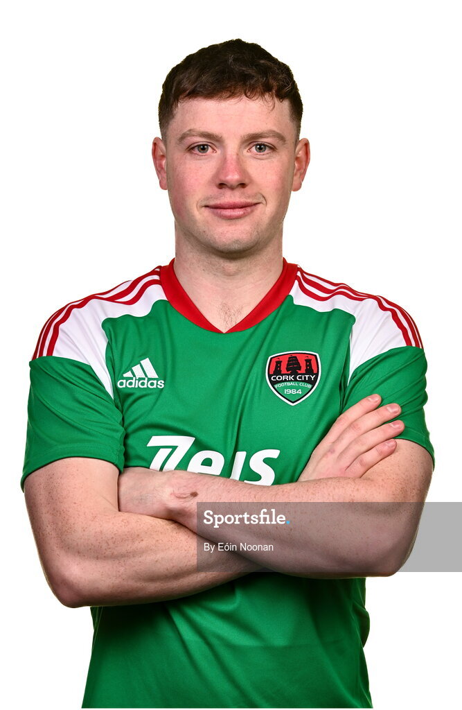 31 January 2023; Cian Murphy poses for a portrait during a Cork City squad portrait session at Bishopstown Stadium in Cork. Photo by Eóin Noonan/Sportsfile