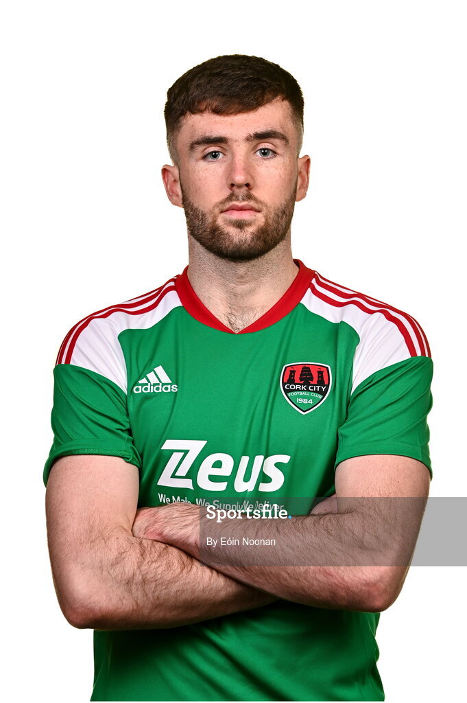 31 January 2023; Ethon Varian poses for a portrait during a Cork City squad portrait session at Bishopstown Stadium in Cork. Photo by Eóin Noonan/Sportsfile