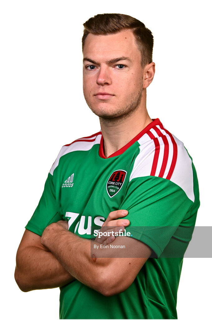 31 January 2023; Albin Winbo poses for a portrait during a Cork City squad portrait session at Bishopstown Stadium in Cork. Photo by Eóin Noonan/Sportsfile
