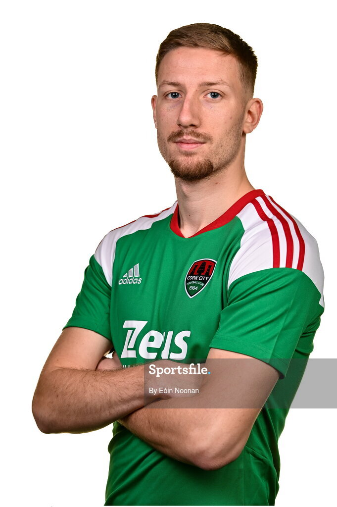 31 January 2023; Kevin Custovic poses for a portrait during a Cork City squad portrait session at Bishopstown Stadium in Cork. Photo by Eóin Noonan/Sportsfile