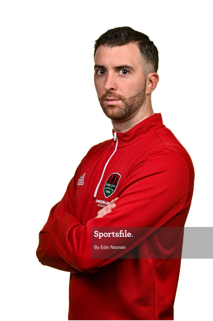 31 January 2023; Coach Declan Coleman poses for a portrait during a Cork City squad portrait session at Bishopstown Stadium in Cork. Photo by Eóin Noonan/Sportsfile