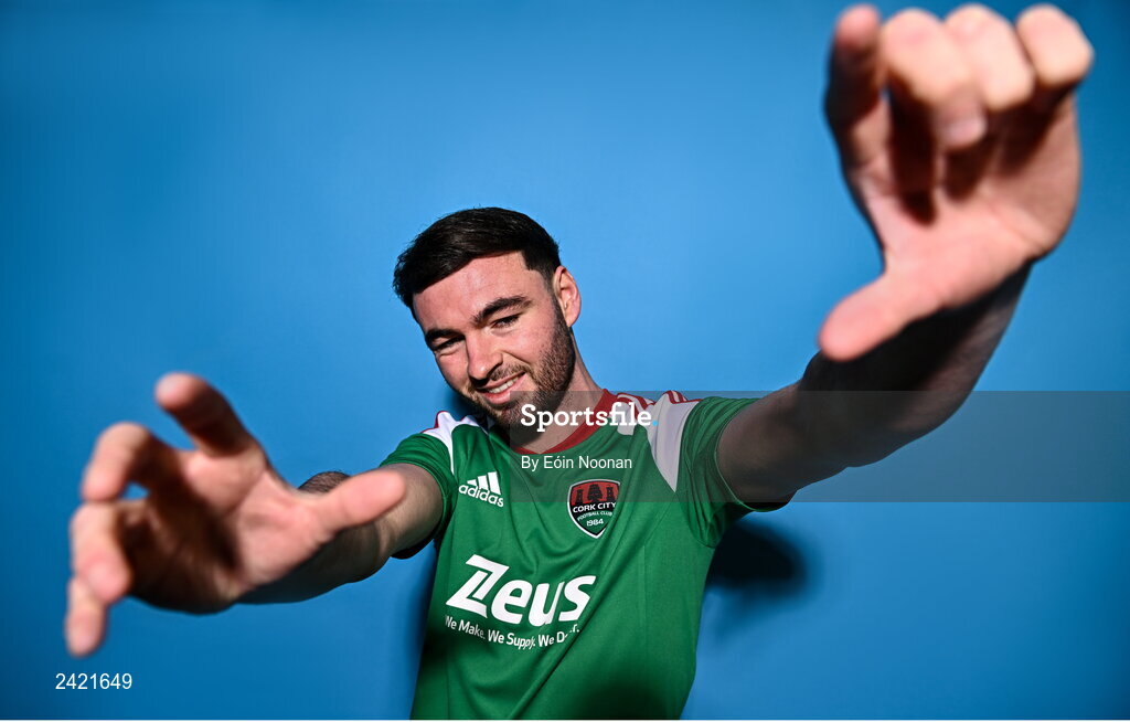 31 January 2023; Gordon Walker poses for a portrait during a Cork City squad portrait session at Bishopstown Stadium in Cork. Photo by Eóin Noonan/Sportsfile