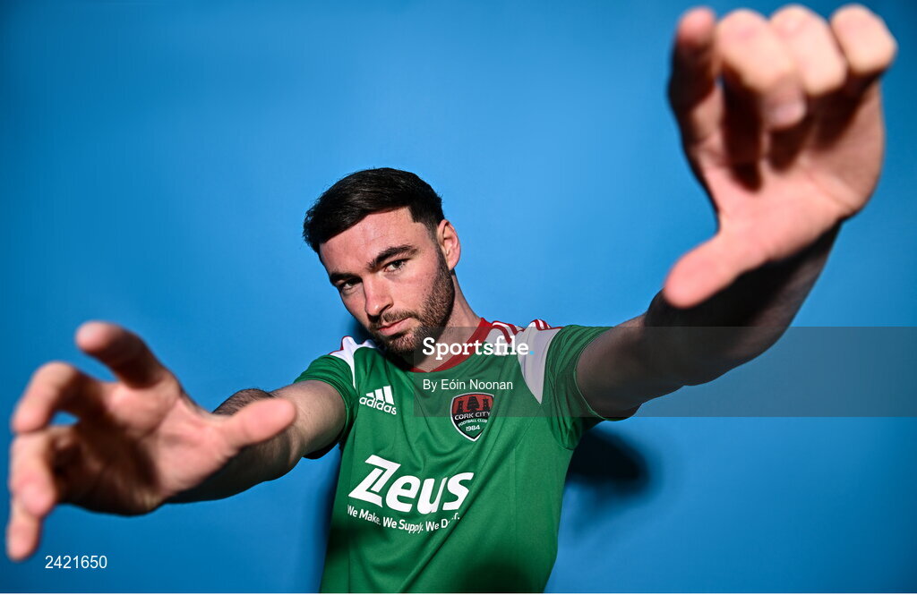31 January 2023; Gordon Walker poses for a portrait during a Cork City squad portrait session at Bishopstown Stadium in Cork. Photo by Eóin Noonan/Sportsfile
