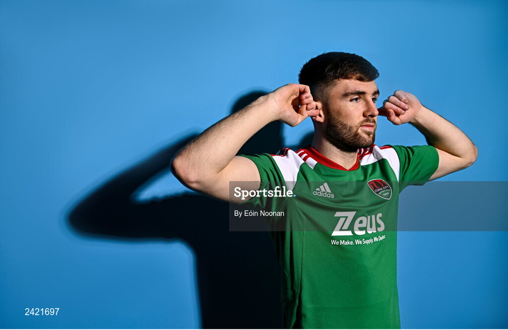 31 January 2023; Ethon Varian poses for a portrait during a Cork City squad portrait session at Bishopstown Stadium in Cork. Photo by Eóin Noonan/Sportsfile