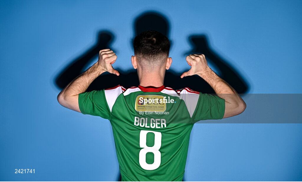 31 January 2023; Aaron Bolger poses for a portrait during a Cork City squad portrait session at Bishopstown Stadium in Cork. Photo by Eóin Noonan/Sportsfile