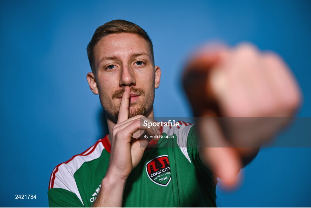 31 January 2023; Kevin Custovic poses for a portrait during a Cork City squad portrait session at Bishopstown Stadium in Cork. Photo by Eóin Noonan/Sportsfile