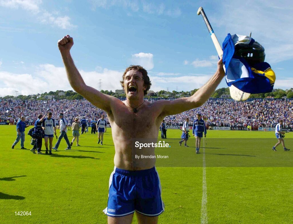 6 June 2004; James Murray, Waterford, celebrates after victory over Tipperary. Guinness Munster Senior Hurling Championship Semi-Final, Tipperary v Waterford, Pairc Ui Chaoimh, Cork. Picture credit; Brendan Moran / SPORTSFILE