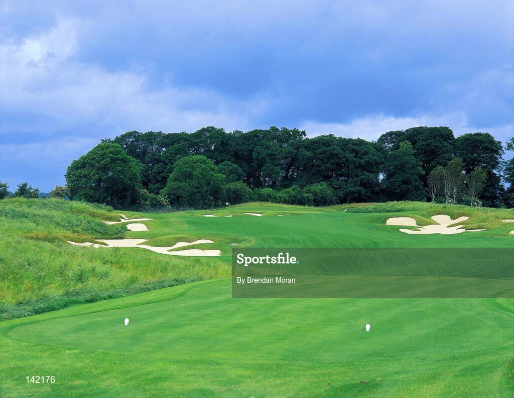2003; A view from the 11th tee box towards the 11th green on the New South Course at the K Club, Straffan, Co. Kildare, Ireland. Picture credit; Brendan Moran / SPORTSFILE