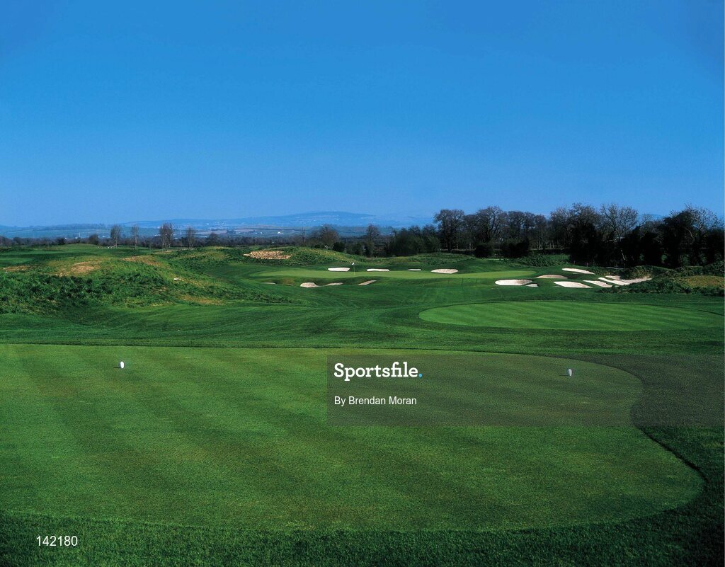 2003; A view from the 12th tee box towards the 12th green on the New South Course at the K Club, Straffan, Co. Kildare, Ireland. Picture credit; Brendan Moran / SPORTSFILE