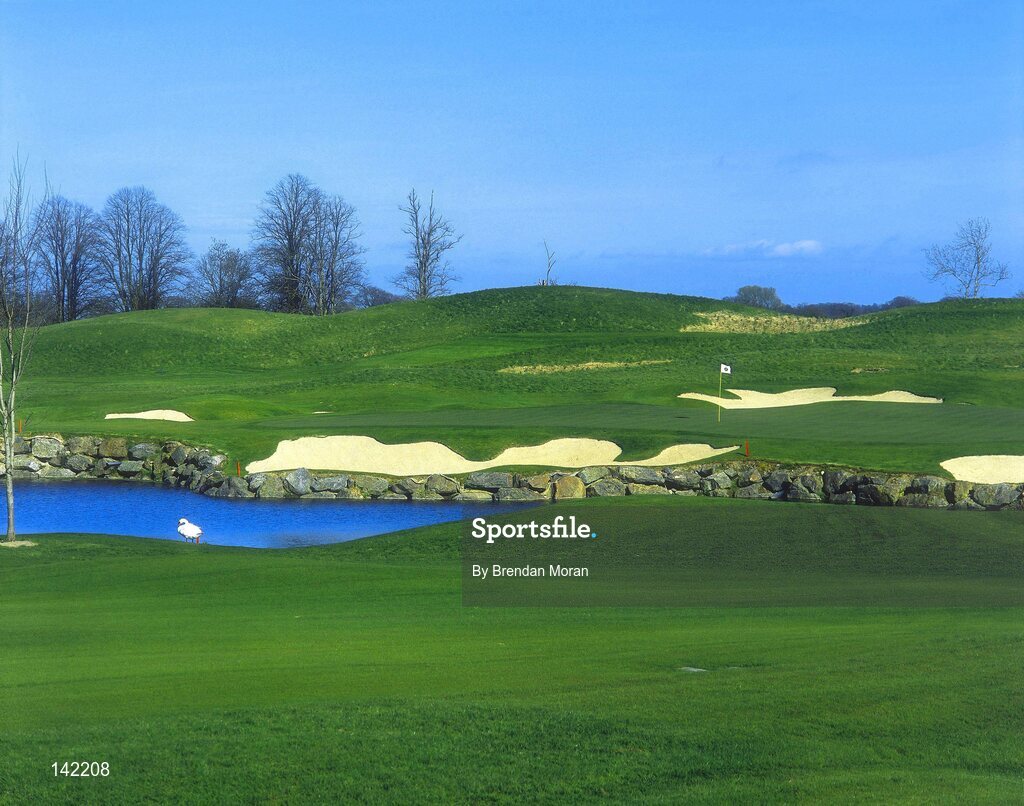 2003; The 16th Green on the New South Course at the K Club, Straffan, Co. Kildare, Ireland. Picture credit; Brendan Moran / SPORTSFILE