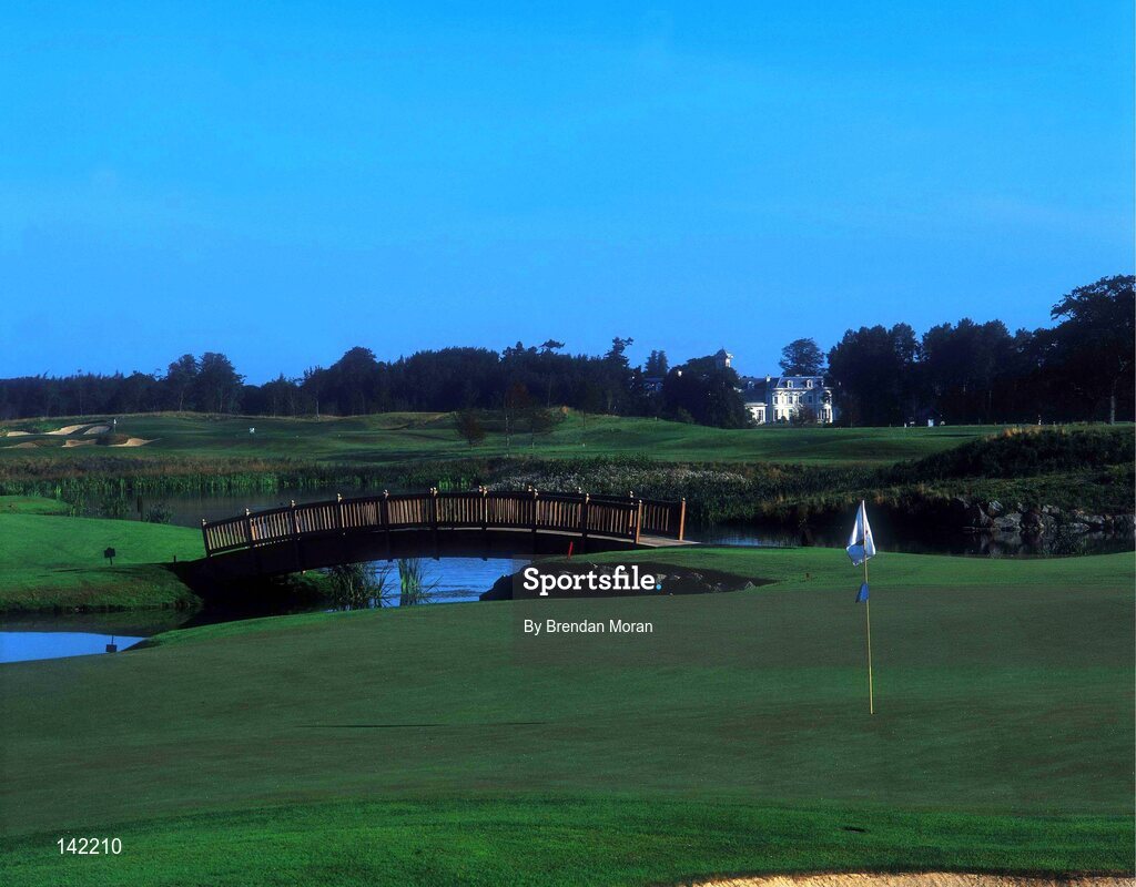 2003; The 16th Green on the New South Course at the K Club, Straffan, Co. Kildare, Ireland. Picture credit; Brendan Moran / SPORTSFILE