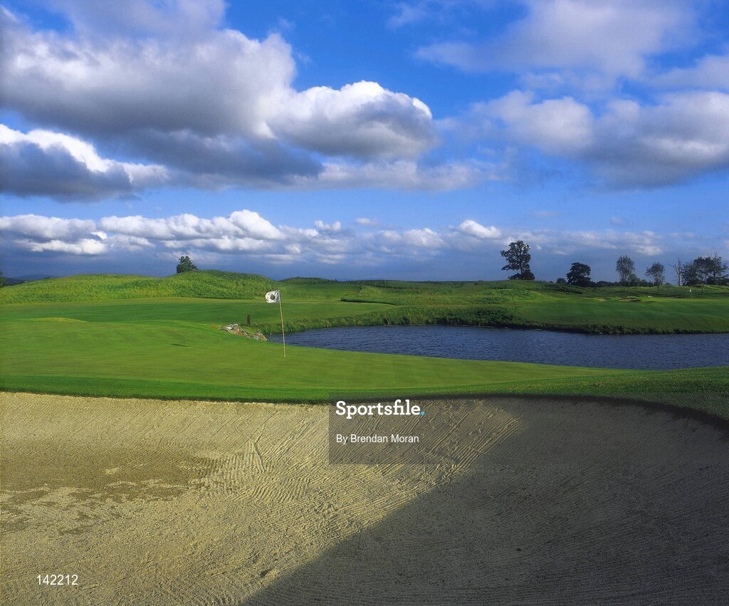 2003; The 17th Green on the New South Course at the K Club, Straffan, Co. Kildare, Ireland. Picture credit; Brendan Moran / SPORTSFILE