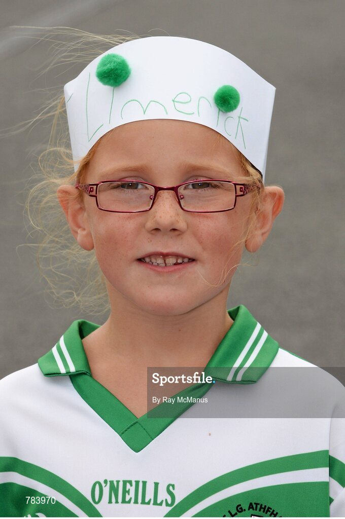 18 August 2013; Limerick supporter Emily Hennessy, 6 years, from Whitegate, Co. Cork, on her way to the game. GAA Hurling All-Ireland Senior Championship, Semi-Final, Limerick v Clare, Croke Park, Dublin. Picture credit: Ray McManus / SPORTSFILE