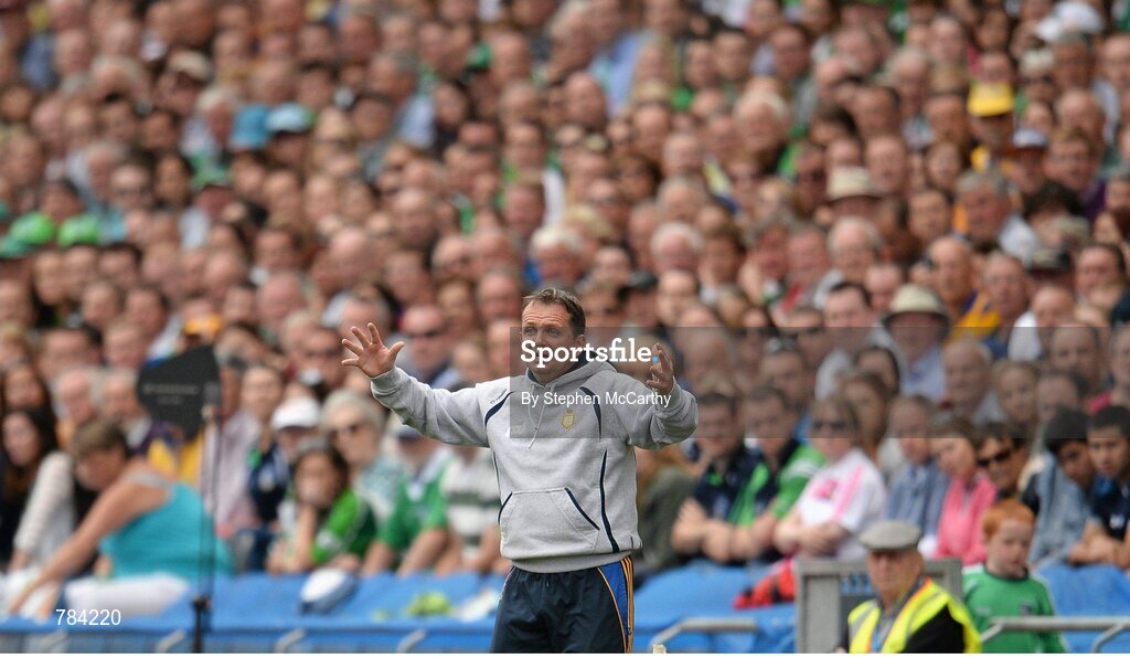 18 August 2013; Clare manager Davy Fitzgerald. GAA Hurling All-Ireland Senior Championship, Semi-Final, Limerick v Clare, Croke Park, Dublin. Picture credit: Stephen McCarthy / SPORTSFILE
