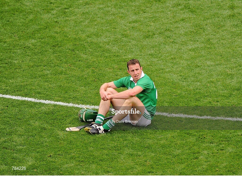 18 August 2013; A dejected Niall Moran, Limerick, after the game. GAA Hurling All-Ireland Senior Championship, Semi-Final, Limerick v Clare, Croke Park, Dublin. Picture credit: Dáire Brennan / SPORTSFILE