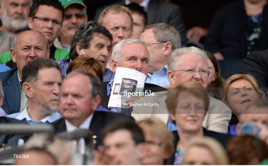 18 August 2013; Former Taoiseach Bertie Ahern at the game. GAA Hurling All-Ireland Senior Championship, Semi-Final, Limerick v Clare, Croke Park, Dublin. Picture credit: Stephen McCarthy / SPORTSFILE