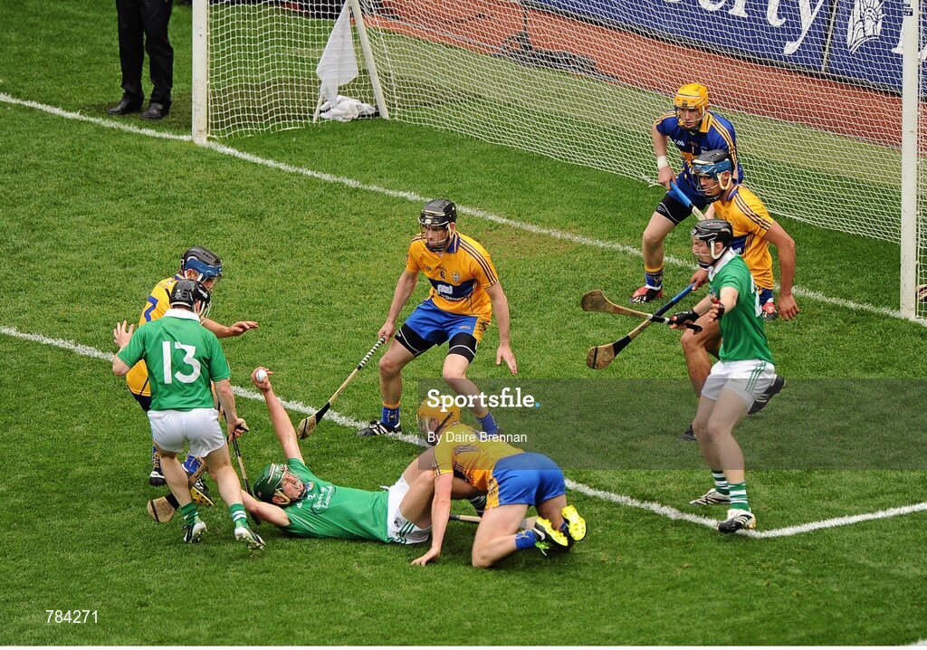 18 August 2013; Niall Moran, Limerick, appeals for a penalty near the end of the game. GAA Hurling All-Ireland Senior Championship, Semi-Final, Limerick v Clare, Croke Park, Dublin. Picture credit: Dáire Brennan / SPORTSFILE