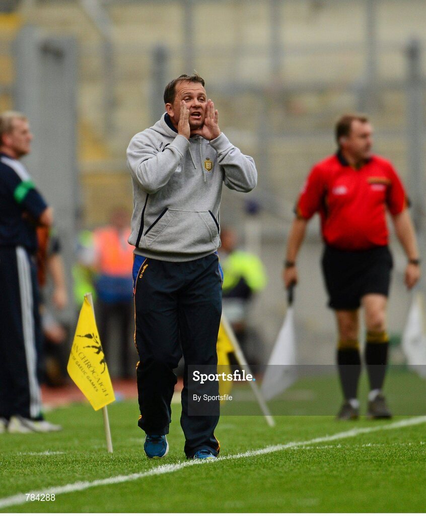 18 August 2013; Clare manager Davy Fitzgerald during the game. GAA Hurling All-Ireland Senior Championship, Semi-Final, Limerick v Clare, Croke Park, Dublin. Photo by Sportsfile