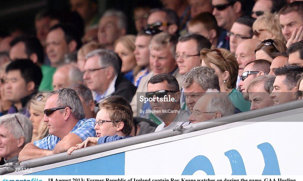 18 August 2013; Former Republic of Ireland captain Roy Keane watches on during the game. GAA Hurling All-Ireland Senior Championship, Semi-Final, Limerick v Clare, Croke Park, Dublin. Picture credit: Stephen McCarthy / SPORTSFILE