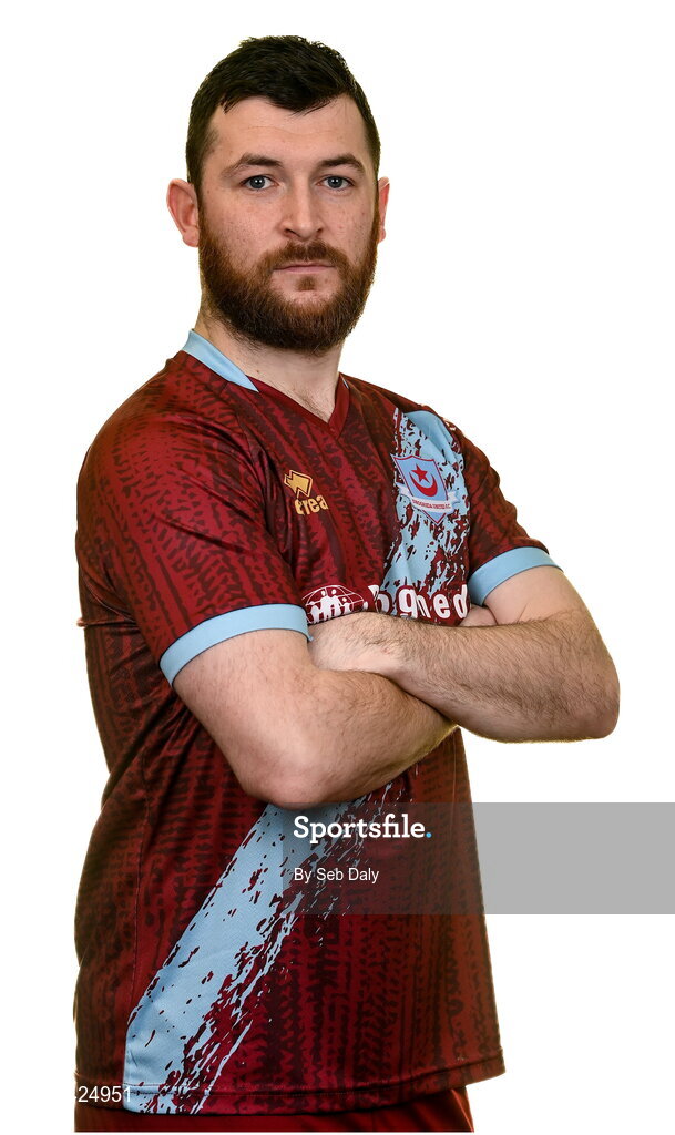 6 February 2023; Ryan Brennan stands for a portrait during a Drogheda United squad portrait session at Weaver's Park in Drogheda, Louth. Photo by Seb Daly/Sportsfile
