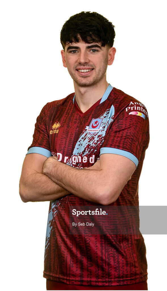 6 February 2023; Darragh Noone stands for a portrait during a Drogheda United squad portrait session at Weaver's Park in Drogheda, Louth. Photo by Seb Daly/Sportsfile
